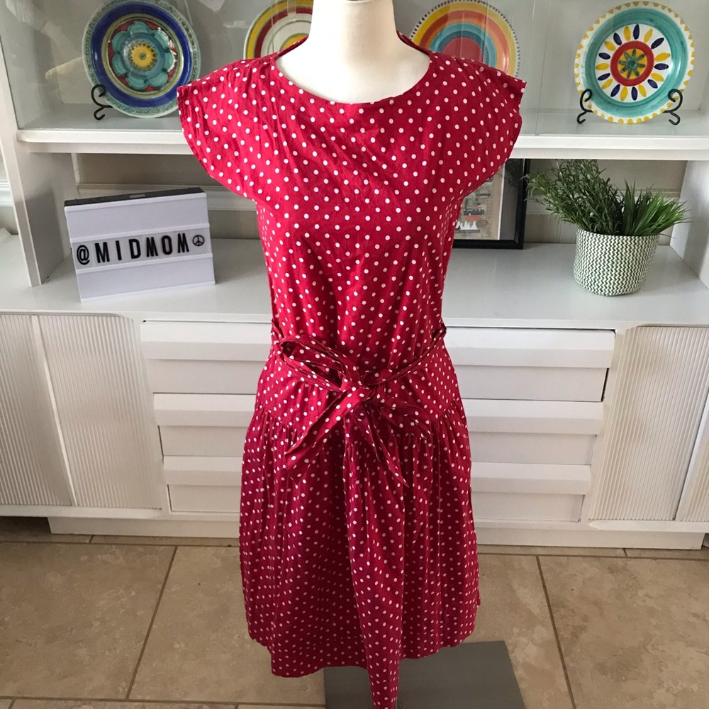 Vintage Laura Ashley polka dot dress